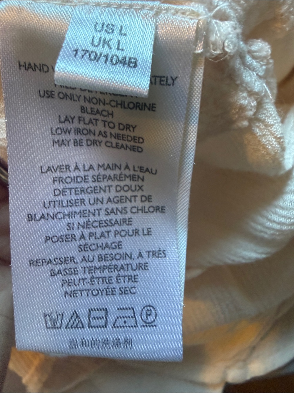 Free People Ivory Collared Button Front Maxi Duster Dress L Peach - Picture 12 of 13